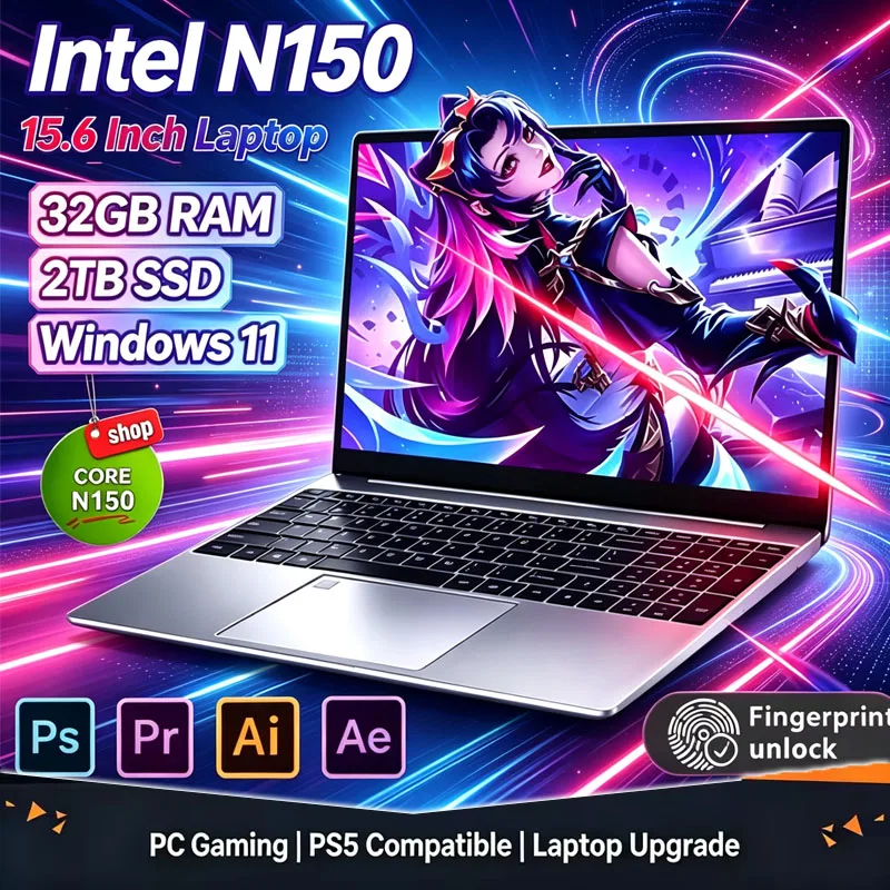 Ssd 1Tb - Nuovo 2026 Laptop 15.6' Intel N150