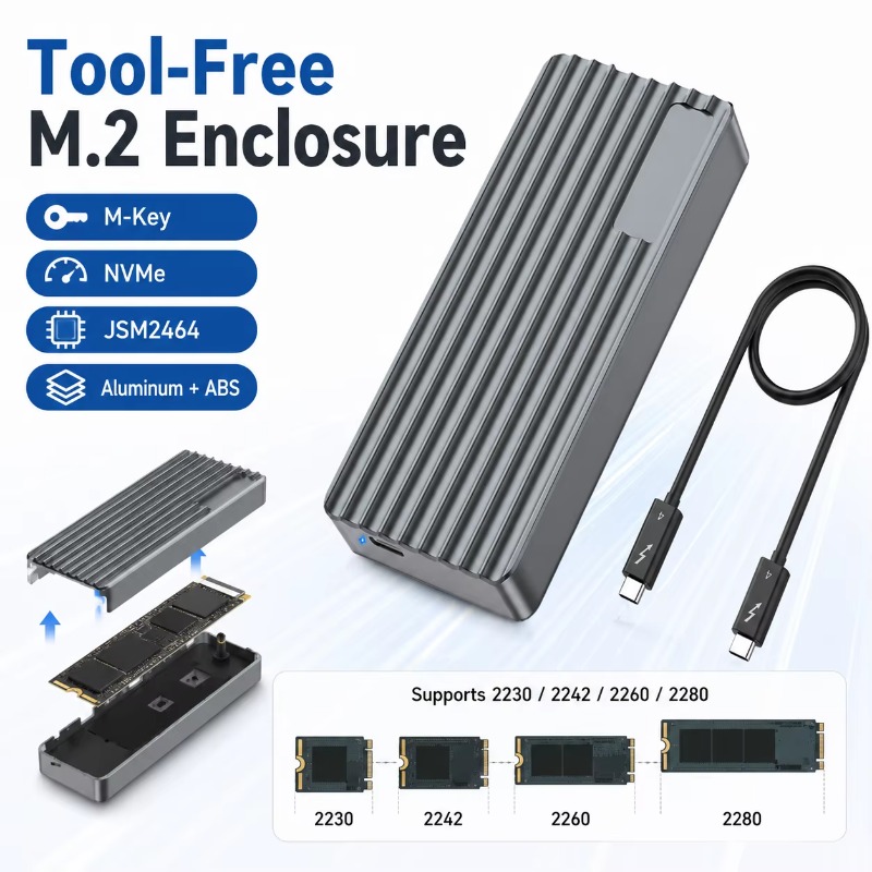 Box esterno TBT3/USB4 per SSD  - Nvme Ssd recensione e prezzo
